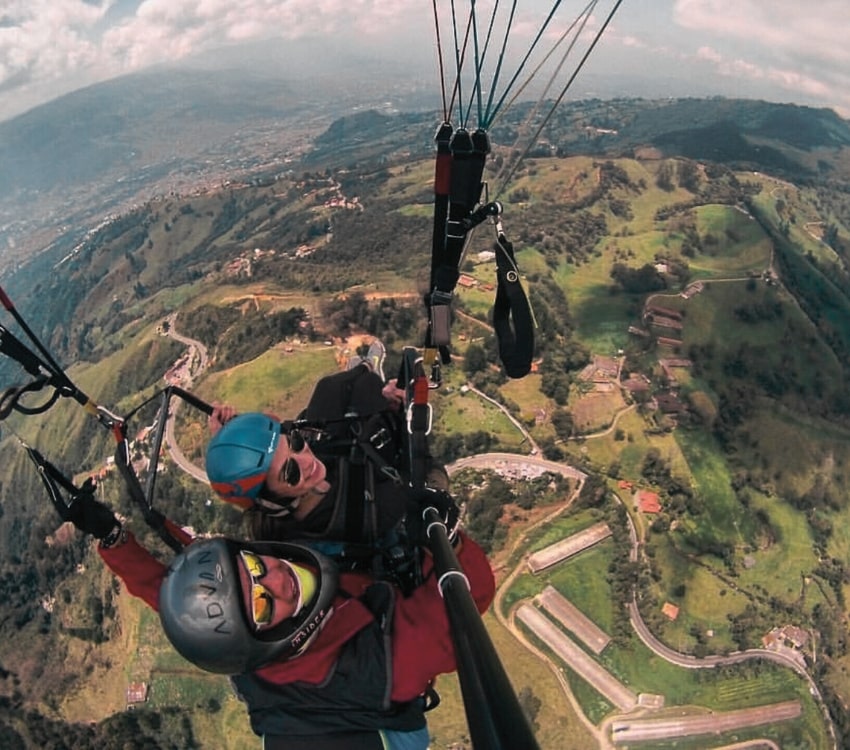 paragliding view of medellin mountains-min